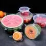 [12 Pcs] - Clear Silicone Stretch Lids, Durable Reusable Food Covers Fit all Shapes Sizes of Containers or Bowls, Keeps Food Fresh With an Airtight Seal, Dishwasher Freezer Safe, Multiple Sizes