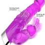 oneisall Silicone Clitoris Orgasmic Jumping 6-speed Orgasm Rotating Vibration Masturbation Toys Dildo Massager with Rotating Rolling Beads for Female, Purple
