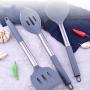 Silicone Kitchenware Set of 3 Non-stick Spatula Spoon Shovel Soup Shell Kitchen Simple Gadget