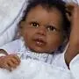 Paradise Galleries Reborn African American Black Newborn Doll in Silicone Vinyl Baby Bundles: Reaching for The Stars, 19 inch 7-Piece Ensemble