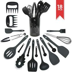 Kitchen Utensil Set With Holder - Silicone Kitchen Utensils - Cooking Utensils - Utensil Set - Silicone Cooking Utensils - Cooking Utensils Set - Silicone Kitchen Utensils - Spatula Set -18pcs