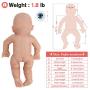 Vollence 11 Inch Full Silicone Baby Doll That Look Real,Eyes Open Reborn Baby Doll,Similar Full Weighted Real Baby Doll,Handmade Lifelike Baby Dolls - Girl