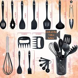 Kitchen Utensil Set With Holder - Silicone Kitchen Utensils - Cooking Utensils - Utensil Set - Silicone Cooking Utensils - Cooking Utensils Set - Silicone Kitchen Utensils - Spatula Set -18pcs