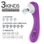 2 in 1 Multi-Functional Electric Wand Massager 9 Levels Silicone Portable Waterproof Sucking Vibration Relaxing Toy