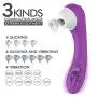 Travel Relaxing Gift Wireless Waterproof Handheld Wand Massager with Heating Mode - Medical Silicone,USB Rechargeable,Powerful but Quiet Sucking Toys,Travel Relaxing Gift