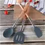 Kitchen Tools Wooden Handle With 9 Sets Of Silicone Handles Cooking Spoon Shovel Kitchenware Set (Size : 9 piece)
