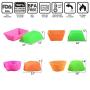 Silicone Baking Cups Cupcake Liners - 48Pcs Reusable Silicone Molds Including Round, Rectanguar, Square, Flower BPA Free Food Grade Silicone
