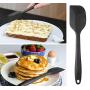 Heat-Resistant Silicone Kitchenware Set - Non Stick Baking Flexible Cooking Tool Spatulas Brush Scraper Cake Cream Butter Mixing Batter Black