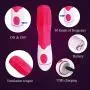 LLtidmsWL Powerful Vibrate Wand Massager Wireless & Waterproof - Powerful Multi Speed Vibration Adult Women Silicone G-spot Tongue Masturbation Flirting Vibrator Couple Sex Toy Pink