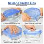 [14pcs] longzon Silicone Stretch Lids (Include 2 Exclusive XXL Size up to 12), Reusable Durable Food Storage Covers for Bowls, Fit Different Sizes & Shapes of Container, Dishwasher & Freezer Safe