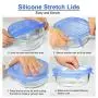[14pcs] longzon Silicone Stretch Lids (Include 2 Exclusive XXL Size up to 12), Reusable Durable Food Storage Covers for Bowls, Fit Different Sizes & Shapes of Container, Dishwasher & Freezer Safe