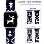 Kaome Floral Bands Compatible with Apple Watch 38mm 40mm 42mm 44mm, Soft Silicone Fadeless Pattern Printed Replacement Strap Bands for Women, Compatible with iWatch Series 5/4/3/2/1, S/M M/L