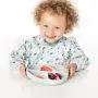 Bumkins Silicone Grip Dish, Suction Plate, Divided Plate, Baby Toddler Plate, BPA Free, Microwave Dishwasher Safe ? Gray