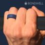 BONDWELL Silicone Wedding Ring for Men Save Your Finger & A Marriage Safe, Durable Rubber Wedding Band for Active Athletes, Military, Crossfit, Weight Lifting, Workout