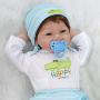Yesteria Real Life Reborn Baby Dolls Boy 22 Inches Silicone Vinyl Look Real White Light Blue Outfit