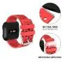 Alonea Fitbit Versa Watch Band, Soft Silicone Replacement Sport Perforated Band Strap For Fitbit Versa (Large Watermelon Red ??)