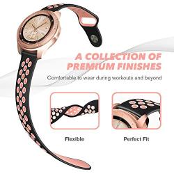 Valband Compatible Samsung Galaxy Watch (42mm) Band/Galaxy Watch Active (40mm) Bands, Soft Silicone 20mm Watch Band Replacement Sport Strap Wristband for Women Men