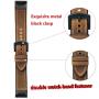 OTOPO Compatible Fenix 5X / 5X Plus Bands, 26mm Quick fit Hybrid Sport Band Vintage Leather Sweatproof Strap Wrist Band for Garmin Fenix 5X/5X Plus/3/3HR Smartwatch (Crazy Horse Brown)