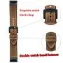 OTOPO Compatible Fenix 5X / 5X Plus Bands, 26mm Quick fit Hybrid Sport Band Vintage Leather Sweatproof Strap Wrist Band for Garmin Fenix 5X/5X Plus/3/3HR Smartwatch (Crazy Horse Brown)