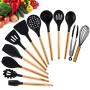 11 Pieces of Kitchen Set Home Kitchen Tools Household Goods Food Grade Silicone Heat Resistant Nonstick Cookware Set, Kitchenware