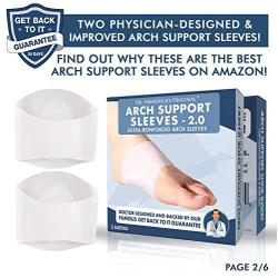 Dr. Fredericks Original Arch Support Sleeves 2.0 - Doctor Developed Flat Foot Arch Supports - 2 Pieces - Small/Medium
