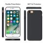 Miracase iPhone 8 Silicone Case, iPhone 7 Silicone Case Liquid Silicone Gel Rubber Case Full Body Protection Shockproof Cover Case Drop Protection for Apple iPhone 7/ iPhone 8(4.7") (Black)