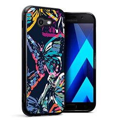 Samsung Galaxy J7 2017 Case,Flexible Soft TPU Cover Shell,Slim Silicone Black Rubber Non-Slip Durable Design Protective Phone Case for Samsung Galaxy J7 2017 -Butterfly