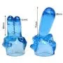Mini Massager Attachments Massage Attachment Accessories Silicone- Two Different Styles ((Blue/2 Pcs)