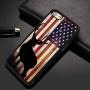 iPhone 7 8 Case with American Flag Pattern Whimsical Design Bumper Black Soft TPU and PC Protection Anti-Slippery &Fingerprint Case for iPhone 7 8