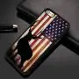 iPhone 7 8 Case with American Flag Pattern Whimsical Design Bumper Black Soft TPU and PC Protection Anti-Slippery &Fingerprint Case for iPhone 7 8