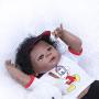 Zero Pam 22 inch Biracail Reborn Dolls Football Teenager Full Body Silicone Vinyl Black Skin Boy Anatomically Correct Waterproof Toys (Girl)