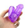 NewMaxer Condom Extender,Soft Silicone Penis Extender Enlarger Sleeve Condom Sexual Delay Ejaculation Toy for Men (Purple)