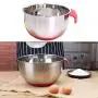 Mixing Bowls Stainless Steel Non Slip Silicone Base Metal Bowl with Handle for Kitchenware Baking Cooking Kitchen Serving (1, L)