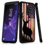 Samsung Galaxy S9 Case with American Flag Pattern Whimsical Design Bumper Black Soft TPU and PC Protection Anti-Slippery &Fingerprint Case for Samsung Galaxy S9