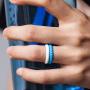 ThunderFit Womens Thin Swivel Rings, 10 Rings / 8 Rings / 4 Rings / 1 Ring - Stackable Silicone Wedding Rings - 2.5mm Wide - 2mm Thick