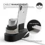 elago 3 in 1 Charging Hub [Black] for Apple Watch Series 5/4/3/2/1, Apple AirPods 2/1, iPhone 11 Pro Max/11 Pro/11/Max/Xs/XS Max/XR/X and All iPhone Models [Original Cables Required-NOT Included]