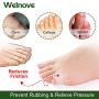 Welnove Gel Toe Separator, Pinky Toe Spacers, Little Toe Cushions, Small Toe Sleeves for Preventing Rubbing & Reducing Pressure (Pack of 12, Transparent)