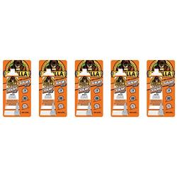 Gorilla 100 Percent Silicone Sealant Caulk, 2.8 ounce Squeeze Tube, Clear, (5 Pack)