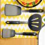 Yvetti 3Pcs Kitchen Utensil Set Durable Non-Stick Silicone Spatula Shovel Spade Kitchenware Cooking Tools Best Kitchen Gadgets for Gift Black