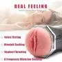 KJHM Lifelike Enjoy Adjustable Pòckèt Pùssèys Hands Free Grade Silicon Màlè Stròkè Toys Male Realistic Pussycats Sucking Cup with Sùctì-on Cùp Pleasure Best Gift for Couple Sensual Sweet