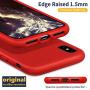 MILPROX Silicone Series Liquid Silicone Gel Rubber Slim Fit Case with Soft Microfiber Cloth Lining Cushion for iPhone X/iPhone Xs-Red
