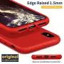 MILPROX Silicone Series Liquid Silicone Gel Rubber Slim Fit Case with Soft Microfiber Cloth Lining Cushion for iPhone X/iPhone Xs-Red