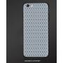 Customized iPhone 6 Case | iPhone 6S Case | Shockproof,Lightweight,Scratch Resistant,Geometric,Complex Abstract Forms with Graphic Flowers Squares Repeating Pattern,Slate Blue Blue White