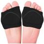 ZEPOHCK Metatarsal Pads, Forefoot Pad for Women and Men, Gel Silicon Insert Metatarsal Sleeve Pad for Foot Pain Relief, Ball of Foot Cushions (Black, XL(9 x 9cm))