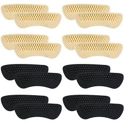 8 Pairs Silicone Heel Grips Heel Care Protector Grips Liners Loose Shoes Cushion Self-Adhesive Foot Prevent Rubbing/ Blisters/ Slip Out Heel Cushions, 4 Sizes (Yellow, Black)