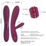 SVAKOM Rechargeable Vibrators Lucas Sex Toys Long Lasting Waterproof Dual Action G-Spot Clitoral Vibrator Multi Speed Sexy Wand Massager Adult Toys for Women (Violet)