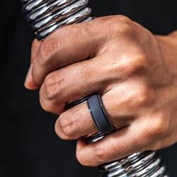 Saco Band Silicone Rings Men - 7 Rings / 1 Ring Rubber Wedding Bands