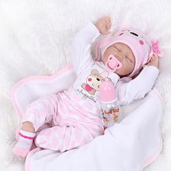 OCSDOLL Reborn Baby Dolls 22" Cute Realistic Soft Silicone Vinyl Dolls Newborn Baby Dolls with Clothes