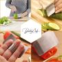 Daddy Chef Stainless steel Finger guard knife cutting protector Hand Kitchen Safe slice tool for Chef - Cooking Avoid Hurting When Slicing and chopping