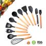 JINPENGRAN Kitchenware Heat-Resistant Silicone Non-Stick Kitchen Tool Spoon Cutlery Cutlery Set